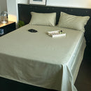 GobekUsa Luxe Cotton Satin Stripe Bed Sheet Set with 2 Pillowcase