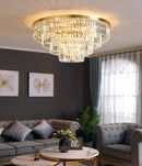 GobekUsa Gold LED Crystal Ceiling Light: Luxury Home Decor Fixture