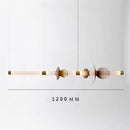 GobekUsa Luna Glass Tube Chandelier for Kitchen Dining Staircase LED Pendant Lamp