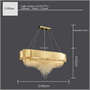 GobekUsa Golden Crystal Chandelier for Luxury Living & Dining Rooms