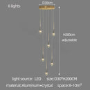 GobekUsa Elegant Crystal Chandelier for Duplex Villa, Restaurant, and Living Room