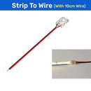 GobekUsa 2-Pin COB LED Strip Connectors for 2835 5050 SMD Tape Light, 90° Angle Fixed Clip