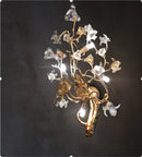 GobekUsa Glass Crystal LED Branches Chandelier Pendant Light - Handmade Kapok Flower Decoration