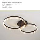 GobekUsa Acrylic Round Ring Ceiling Light LED Chandelier Modern Minimalism for Living Room and Kitchen