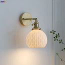 GobekUsa Ceramic LED Wall Sconce: Modern Copper Indoor Luminaria for Bedroom, Mirror, Stairway