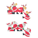 GobekUsa Christmas Door Frame Decor Set - Festive Wooden Xmas Pendants & Merry Santa Claus Stickers