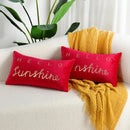 GobekUsa Christmas Elk Pillowcase 45x45cm Farmhouse Red Letter Design