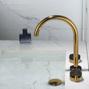 GobekUsa Gold Brass and Marble Widespread Bathroom Faucet 8' Basin Mixer