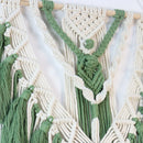 GobekUsa Green Macrame Tassel Stick Wall Hanging for Home Decoration
