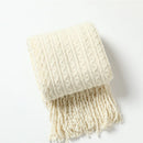GobekUsa Geometric Knit Sofa Blanket with Tassels