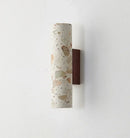 GobekUsa LED Wall Sconce Modern Nordic Wood Canopy Terrazzo Bathroom Mirror Light