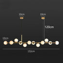 GobekUsa Glass Ball LED Pendant Lights for Home Dining Kitchen Island Chandelier
