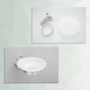 GobekUsa Brushed Nickel Stainless Steel Bathroom Hardware Set Towel Bar Ring Holder Robe Hook