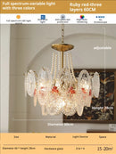 GobekUsa Glass Dining Room Chandelier: Retro French Style for Living & Master Bedroom