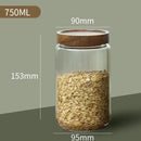 GobekUsa Glass Airtight Canister with Wooden Lid | Versatile Kitchen Storage Solution