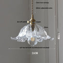 GobekUsa Amber Glass Pendant Light Fixture with Copper Knob Switch