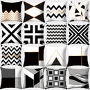 GobekUsa Geometric Stripes Pillowcase 45x45cm Polyester Cushion Cover for Living Room
