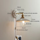 GobekUsa LED Ceramic Wall Lamp with Copper Arm for Bedroom Bathroom Mirror
