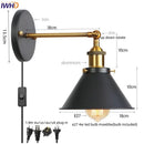 GobekUsa Gold Industrial LED Wall Lamp for Loft Stair, Coffee Bar, Bedroom