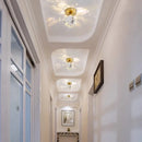 GobekUsa Elegant Crystal Ceiling Light Fixture for Hall Entrance Balcony Bathroom IP20