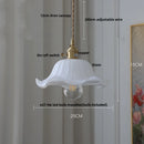 GobekUsa Amber Glass LED Hanging Lamp - Adjustable Nordic Stair Pendant Light