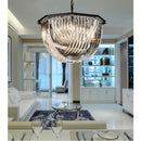 GobekUsa Black Metal E14 Led Pendant Lights: Retro Loft Chain Hanging Lamp for Living Room