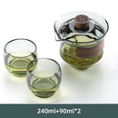 GobekUsa Glass Tureen Teapot Cover Bowl Puer Oolong Kung Fu Tea Set