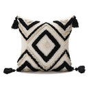 GobekUsa Boho Loop Tufted Tassel Pillow Cover - Ethnic Embroidered Decorative Cushion