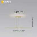 GobekUsa Adjustable LED Pendant Light in Black/Gold for Office Dining Living Room