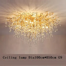 GobekUsa Crystal Chandelier: Modern LED Luxury for Living Room Decor & Lighting