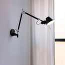 GobekUsa Industrial Black Silver Swing Arm Wall Lamp - Rotatable Miniature Table Lamp E27