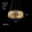 GobekUsa Crystal Dimmable Pendant Light Luminaire for Living Room Bedroom