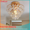 GobekUsa Crystal LED Chandelier Ceiling Lamp for Living Dining Room Decor