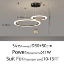 GobekUsa Circle Ring Pendant Chandelier for Living Room Bedroom Restaurant Ceiling Lighting