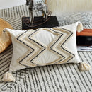 GobekUsa Geometric Embroidery Cushion Cover with Tassel, Home Decor Pillowcase, Various Sizes