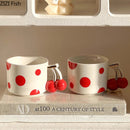 GobekUsa Cherry Handle Gold Plated Porcelain Coffee Mug