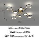 GobekUsa Elegant Multi-Head Gold LED Ceiling Lamp for Living Room & Bedroom