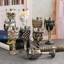 GobekUsa Dragon Skull Goblet: Gothic Resin Stainless Steel Wine Glass for Cocktail Bar Party
