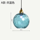 Nordic Water Grain Colored Glass Globe Pendant Light