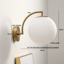 GobekUsa LED Glass Iron Wall Light with Pull Chain Switch for Corridor Living Room Bedroom