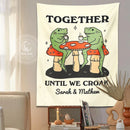 GobekUsa Cute Cartoon Frog Moon Phase Tapestry for Girls Dorm Room Decor