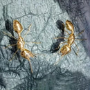 GobekUsa Golden Metal Ants Decorative Figurines Insect Home Decor Pieces
