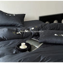 GobekUsa Chinese Panda Bamboo Jacquard Duvet Cover Set Luxury Cotton Bed Sheet Set