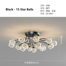 GobekUsa Glass Bubble Ball Crystal LED Ceiling Light - Black Gold Aesthetic Décor