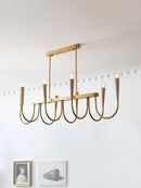 GobekUsa Black Pendant Chandelier: Luxury French Style Candle Hanging Light for Kitchen Island