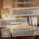 GobekUsa Crystal Ceiling Chandelier for Bedroom and Living Room