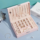 GobekUsa Leather Jewelry Storage Box Necklace Bracelet Ring Organizer