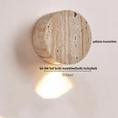 GobekUsa Double LED Wall Lamp Sconce Yellow Cave Stone Iron Canopy Mirror Light