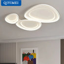 GobekUsa LED Chandeliers White Chrome Kitchen Light Fixture Modern Home Lighting