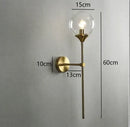 GobekUsa Gold Glass Wall Lamp LED Light for Kitchen Bathroom Mirror Indoor Lighting